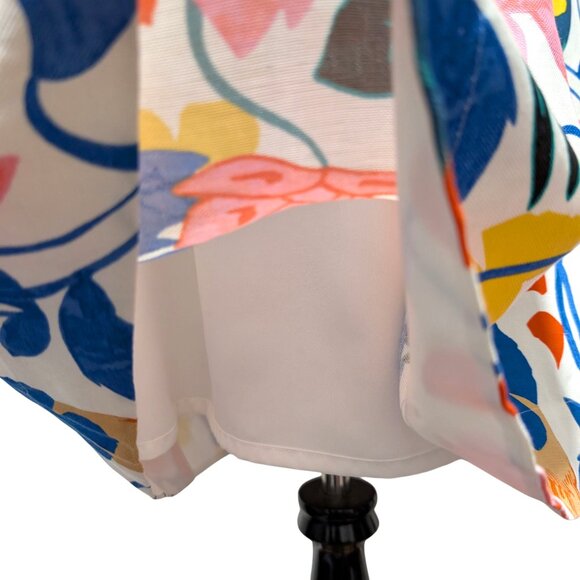 J Crew Womens Sz 8 Colorful Morning Floral Sleeveless V-Neck Lined A-Line Dress - Picture 7 of 11